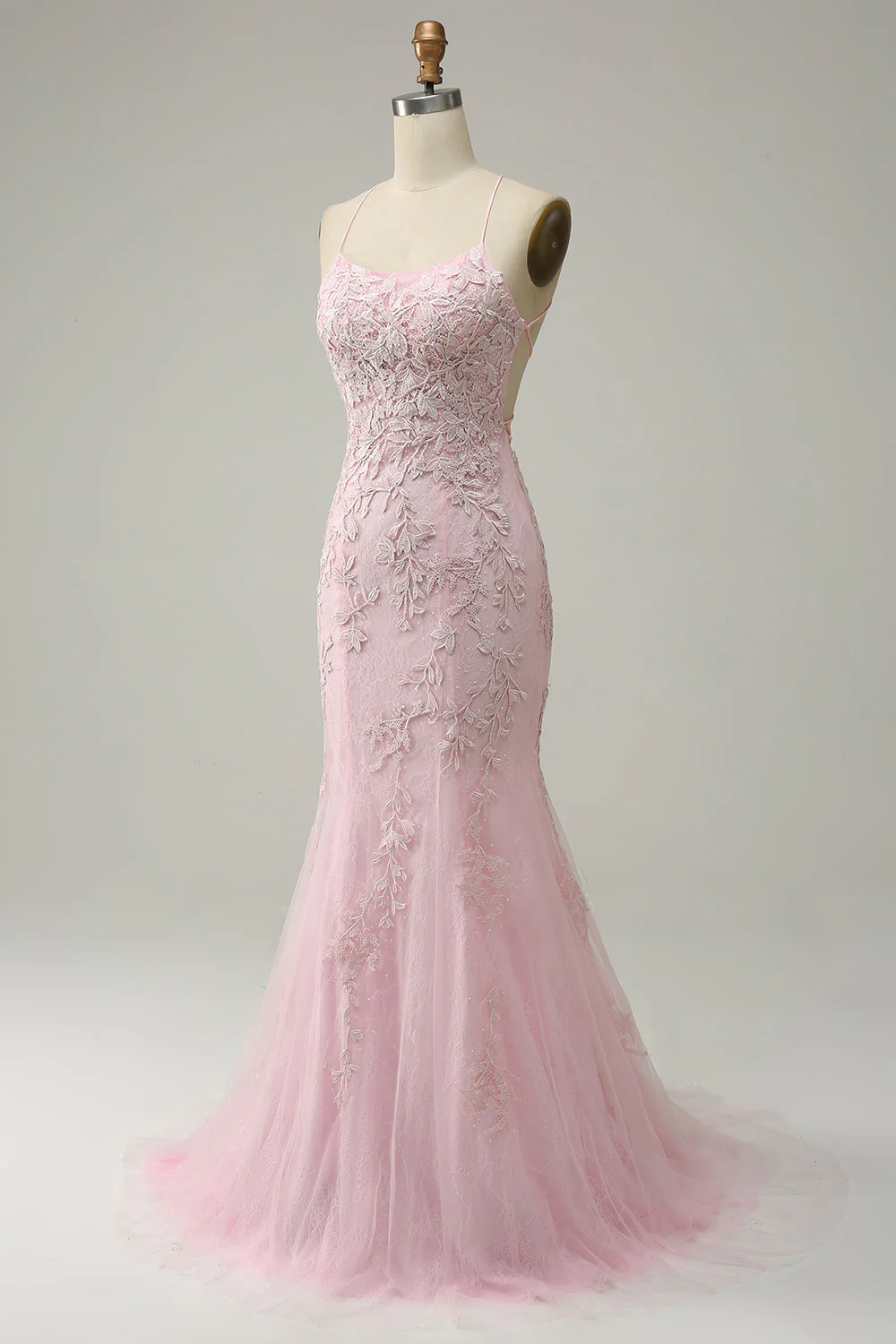 Spaghetti Straps Mermaid Prom Dress - Image 16