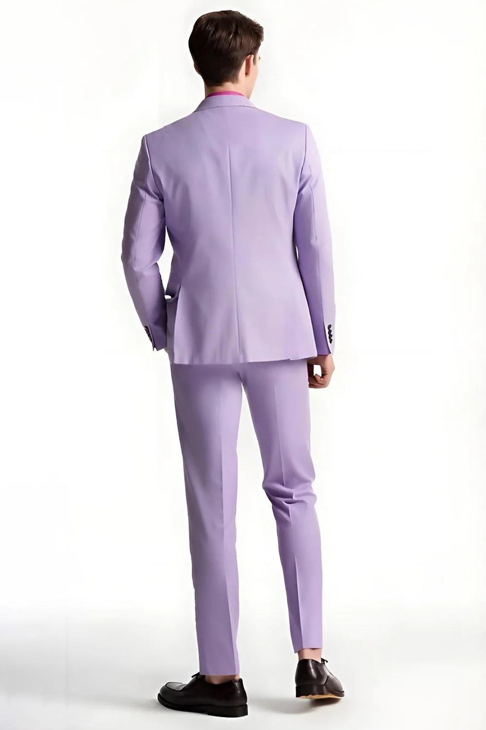 Lilac Notched Lapel 2 Piece Men's Suits - Image 2