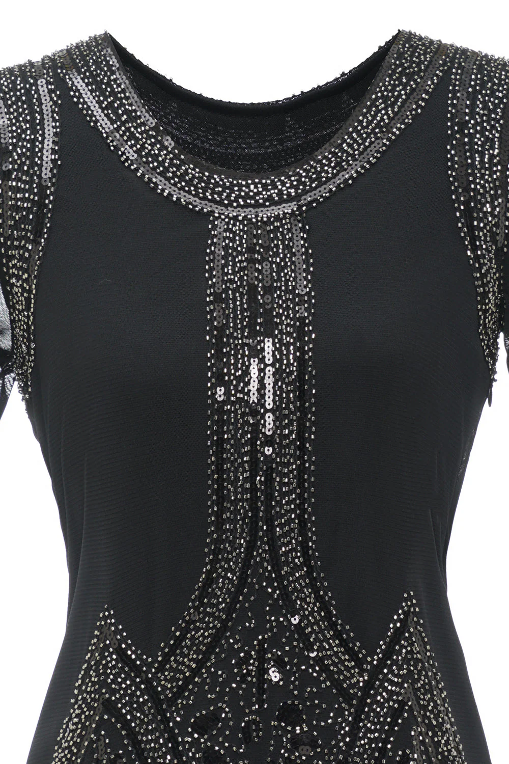 Luxurious Sequined Beaded Fringe 1920s Dress - Image 4