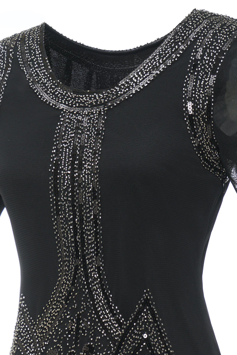 Luxurious Sequined Beaded Fringe 1920s Dress - Image 5