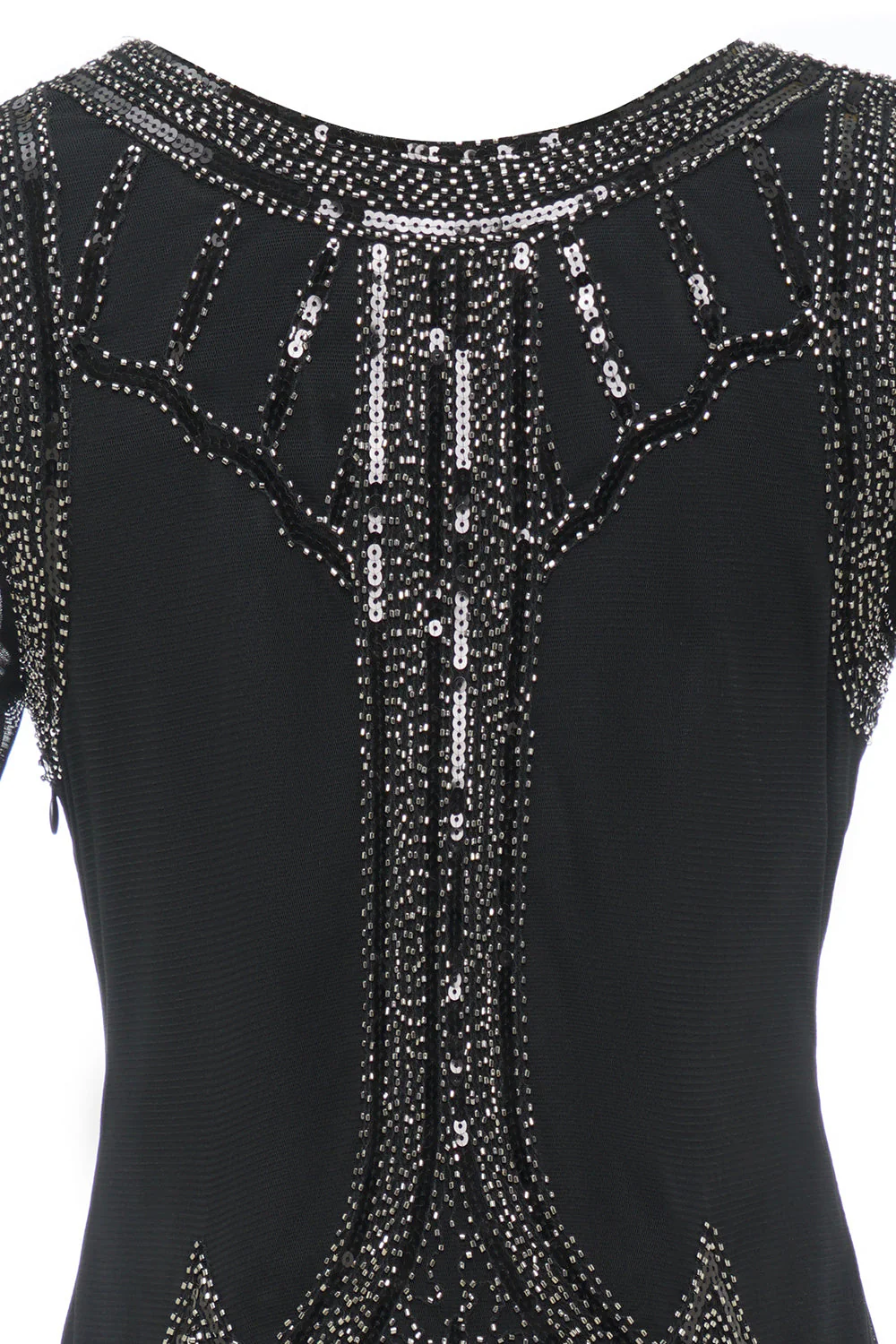 Luxurious Sequined Beaded Fringe 1920s Dress - Image 6