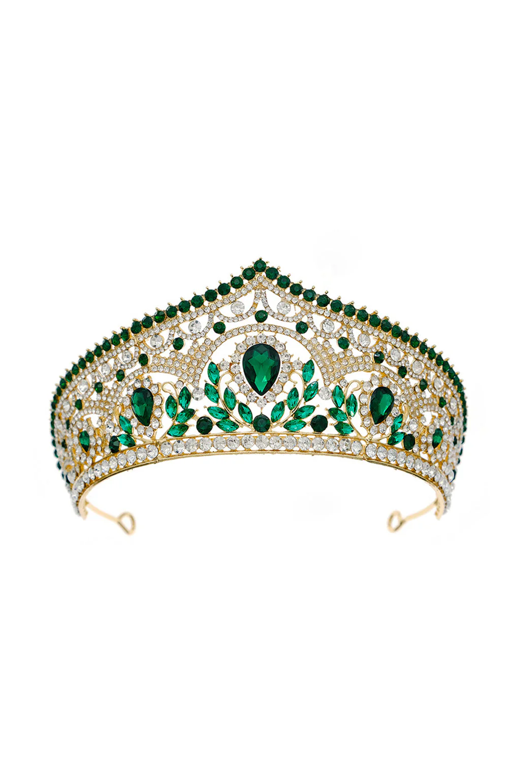 Luxury Crystal Princess Golden Crown Tiara - Image 10