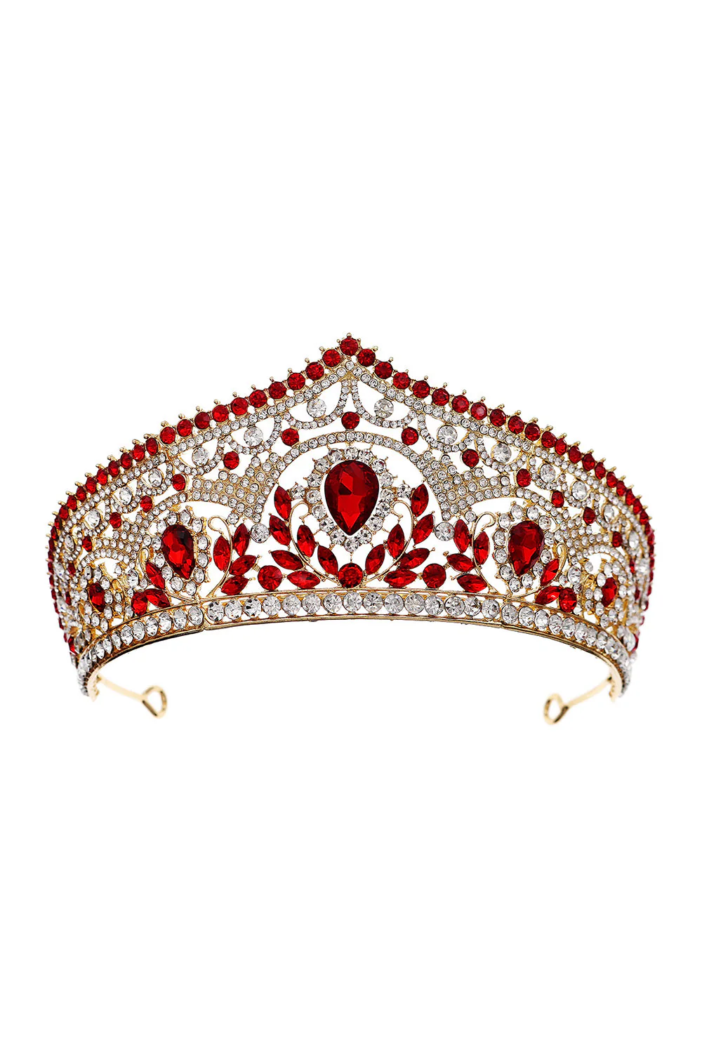 Luxury Crystal Princess Golden Crown Tiara - Image 4