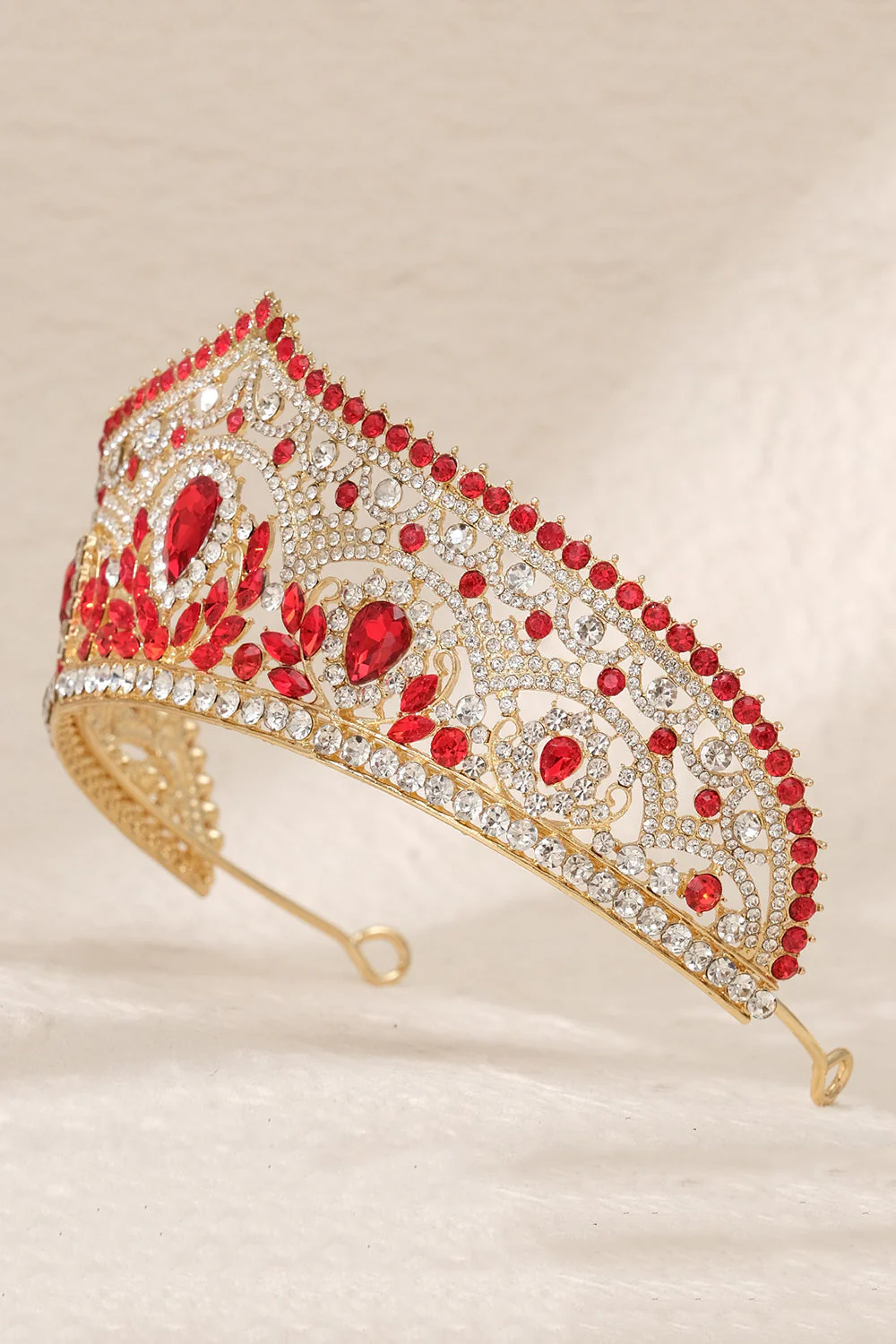 Luxury Crystal Princess Golden Crown Tiara - Image 5