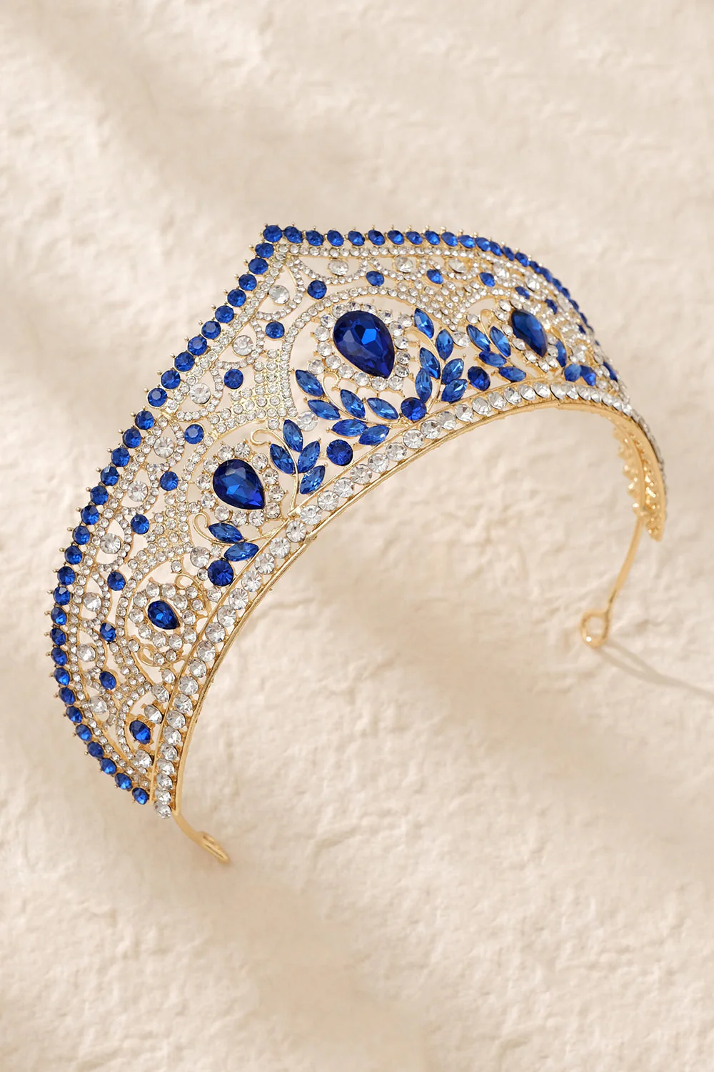 Luxury Crystal Princess Golden Crown Tiara - Image 8