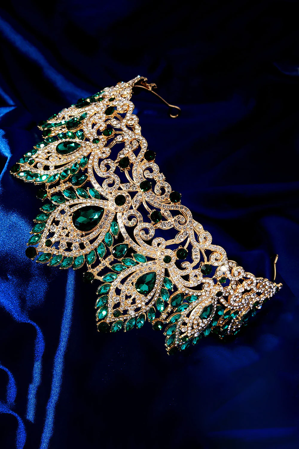 Luxury Crystal Prom Queen Pageant Golden Crown Tiara - Image 12