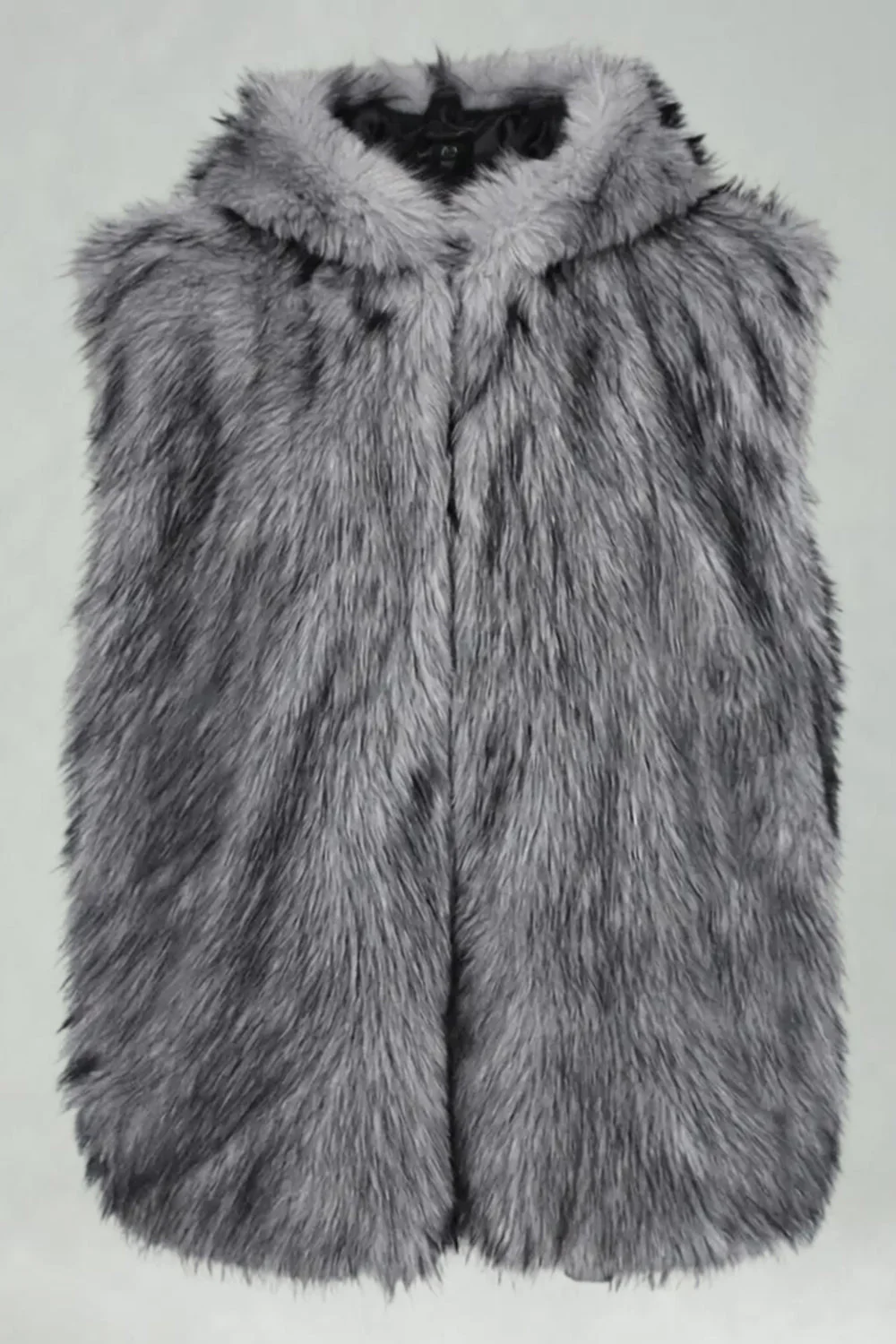 Men's Camel Faux Fur Hooded Vest - Image 13