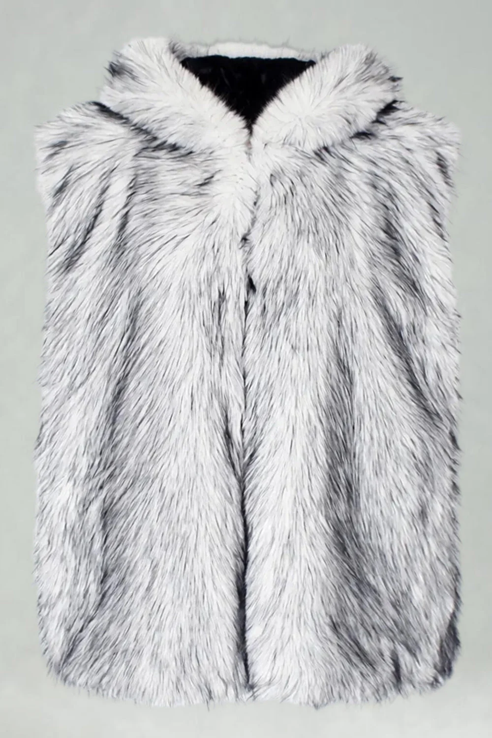 Men's Camel Faux Fur Hooded Vest - Image 18