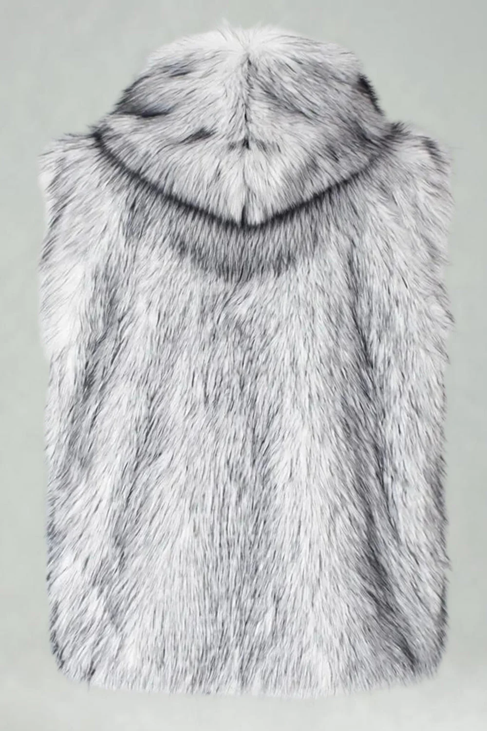Men's Camel Faux Fur Hooded Vest - Image 19
