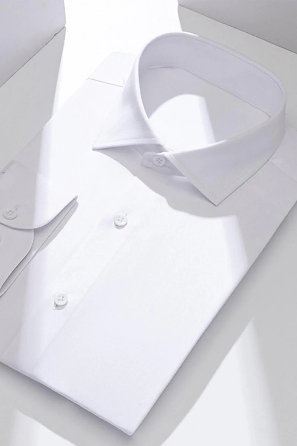 Men's Sky Blue Solid Long Sleeves Suits Shirt - Image 10