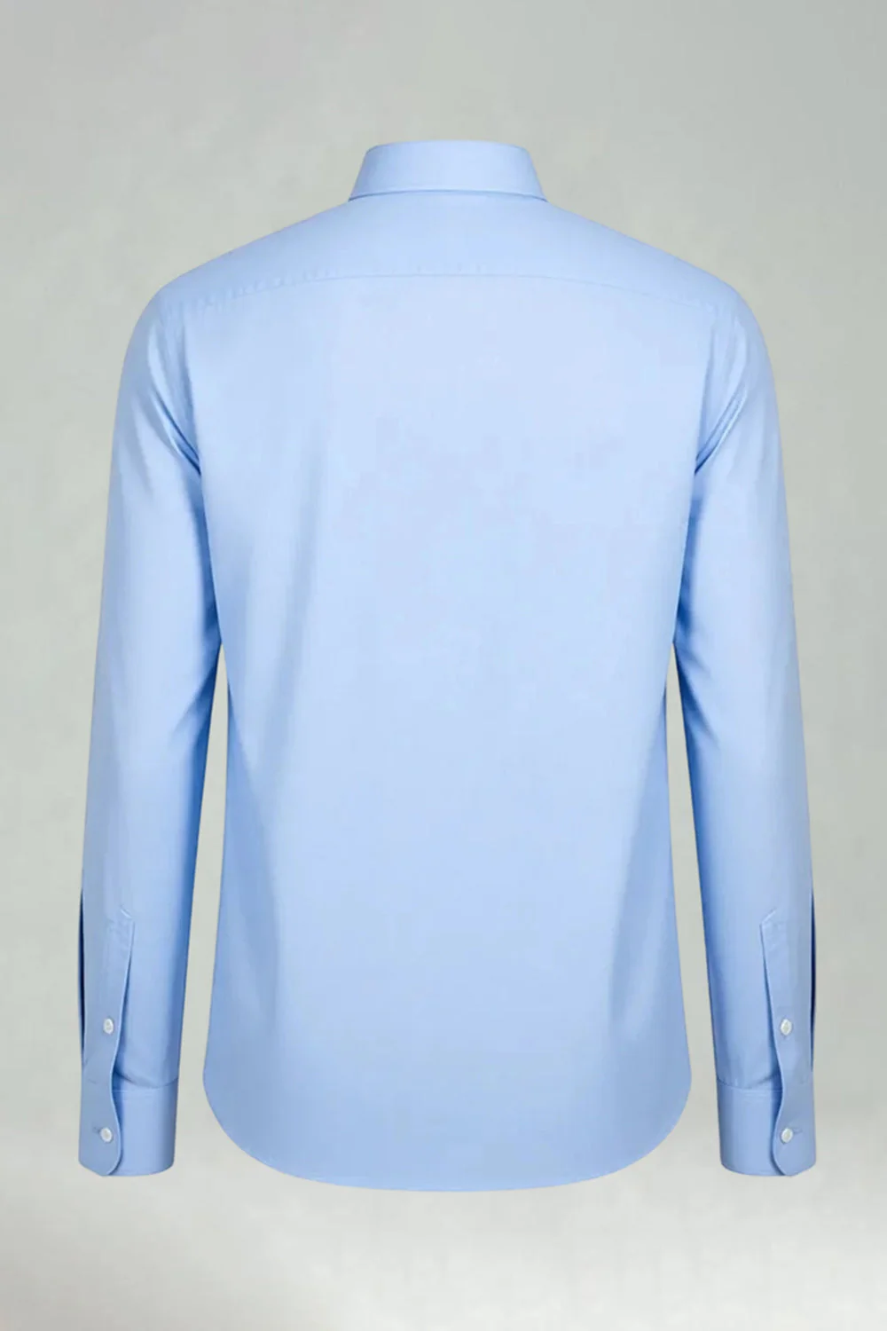 Men's Sky Blue Solid Long Sleeves Suits Shirt - Image 2