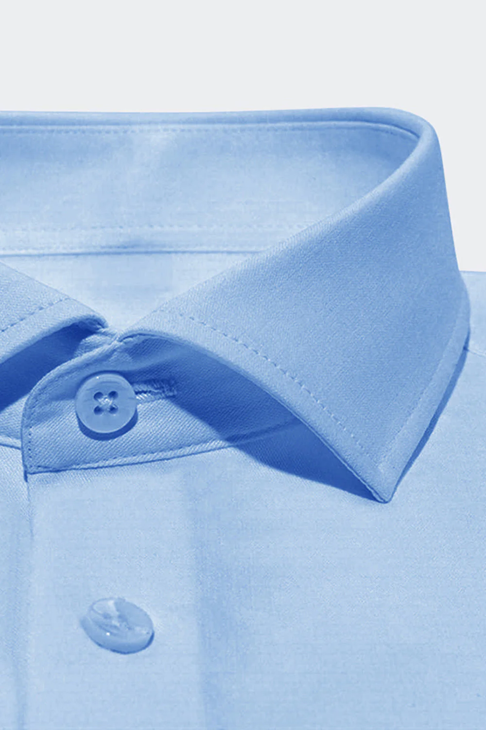 Men's Sky Blue Solid Long Sleeves Suits Shirt - Image 4