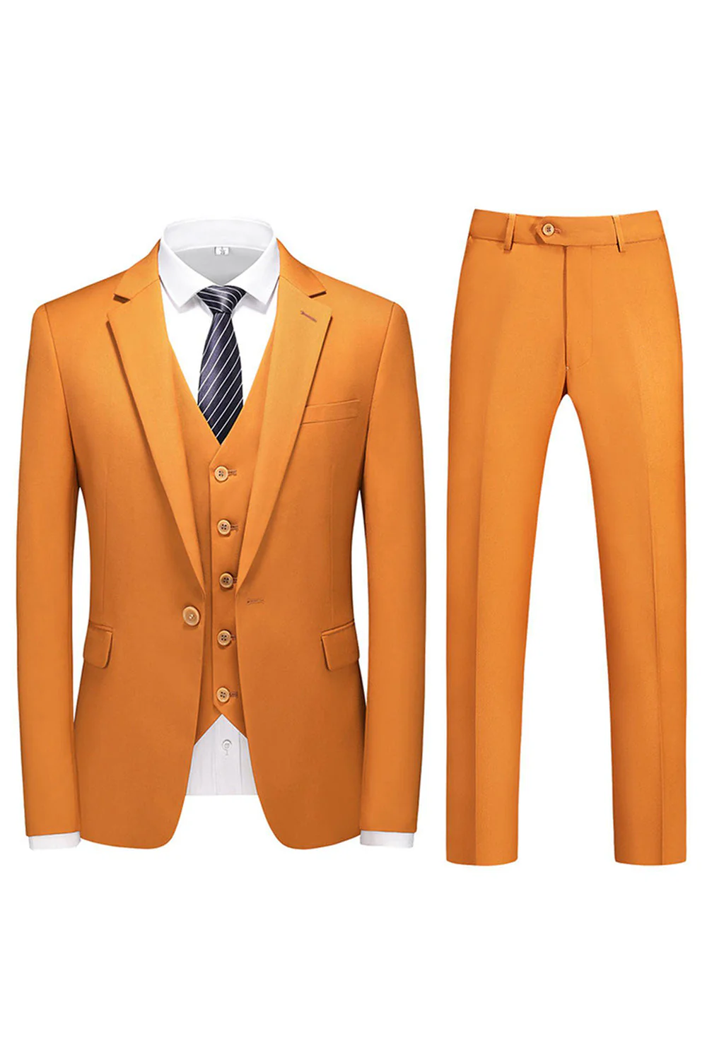 Men's Violet Single Breasted Notched Lapel 3 Pieces Prom Suits - Image 15