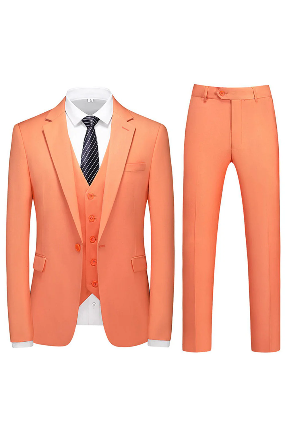 Men's Violet Single Breasted Notched Lapel 3 Pieces Prom Suits - Image 16