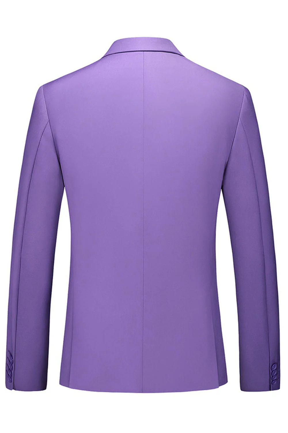 Men's Violet Single Breasted Notched Lapel 3 Pieces Prom Suits - Image 2