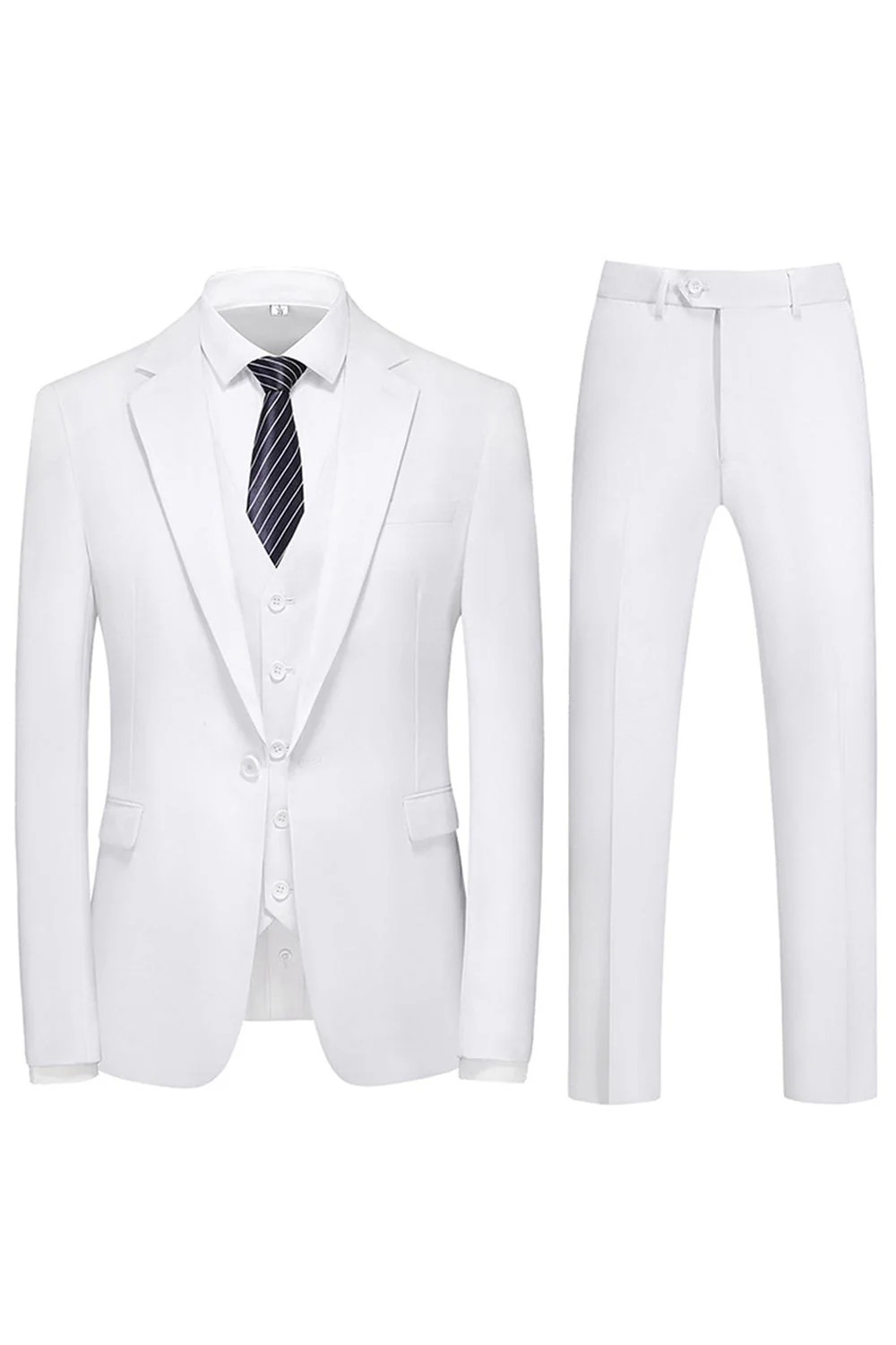 Men's Violet Single Breasted Notched Lapel 3 Pieces Prom Suits - Image 9