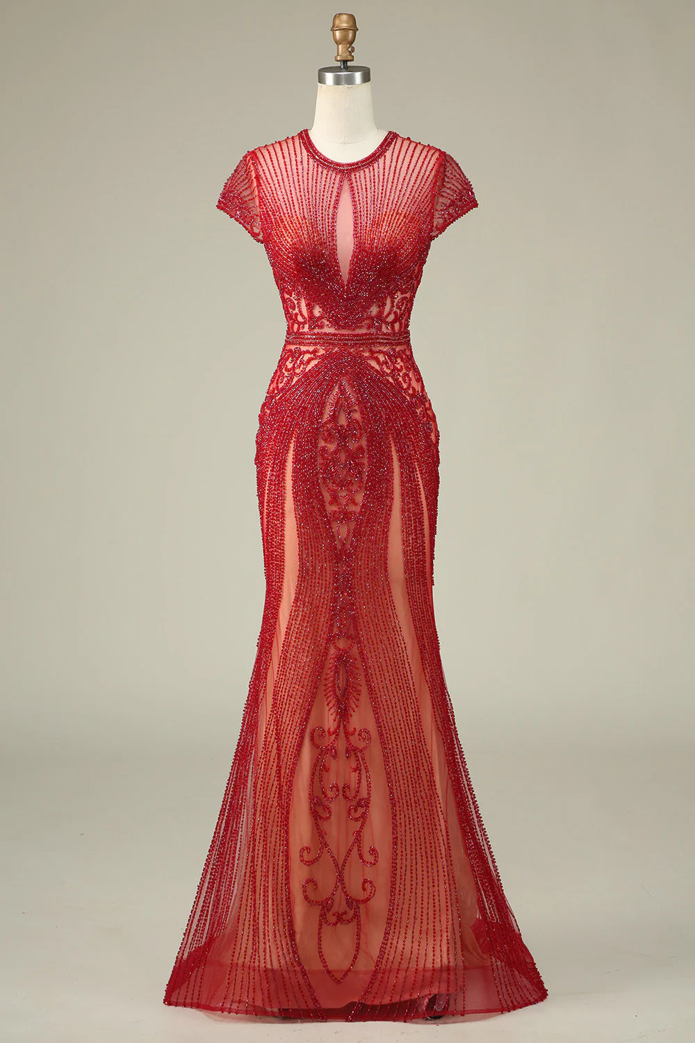 Mermaid Beaded Prom Dress - Image 11