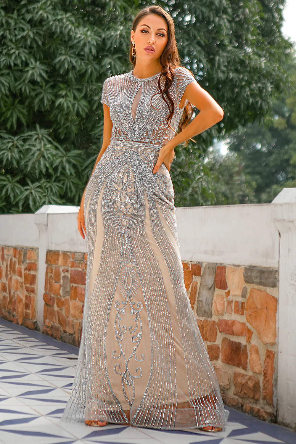 Mermaid Beaded Prom Dress - Image 5