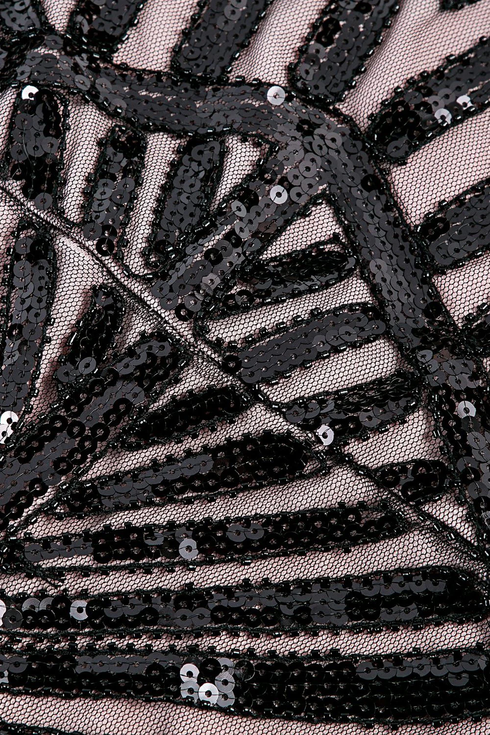 Mermaid Black 1920s Sequined Flapper Dress - Image 3