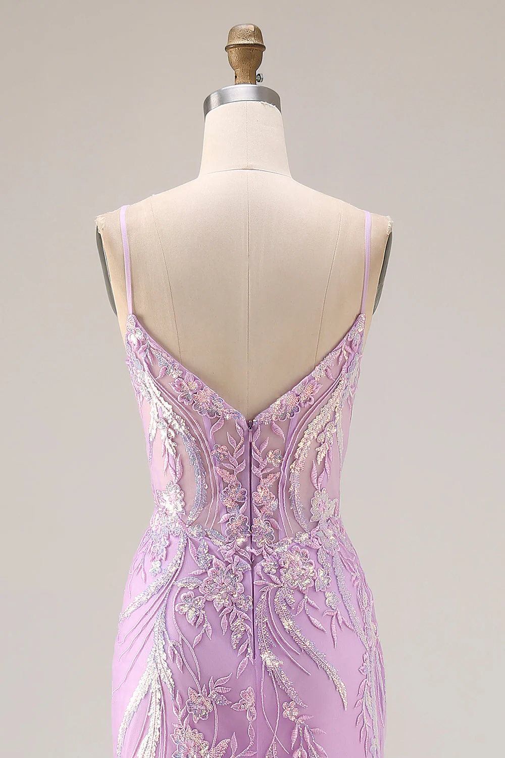 Mermaid Corset Mint Green Sequin Long Prom Dress with Embroidery - Image 11