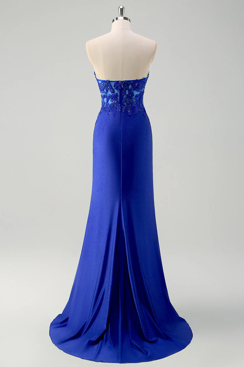 Mermaid Green Strapless Cut Out Corset Long Prom Dress with Slit - Image 18