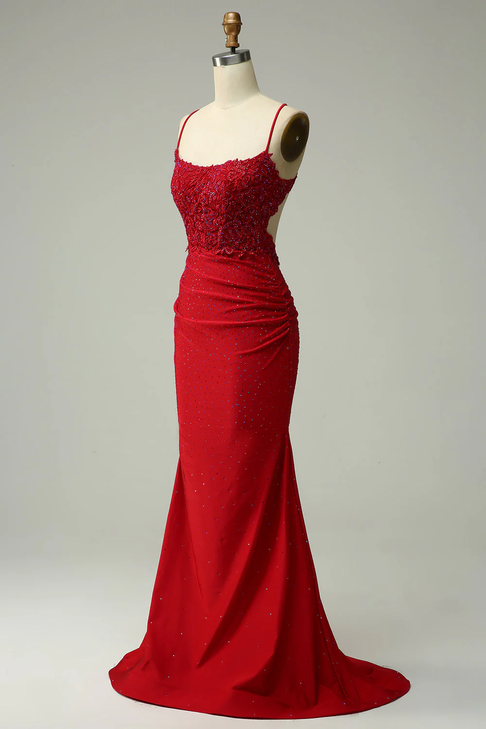 Mermaid Halter Dark Green Long Prom Dress with Appliques Beading - Image 17