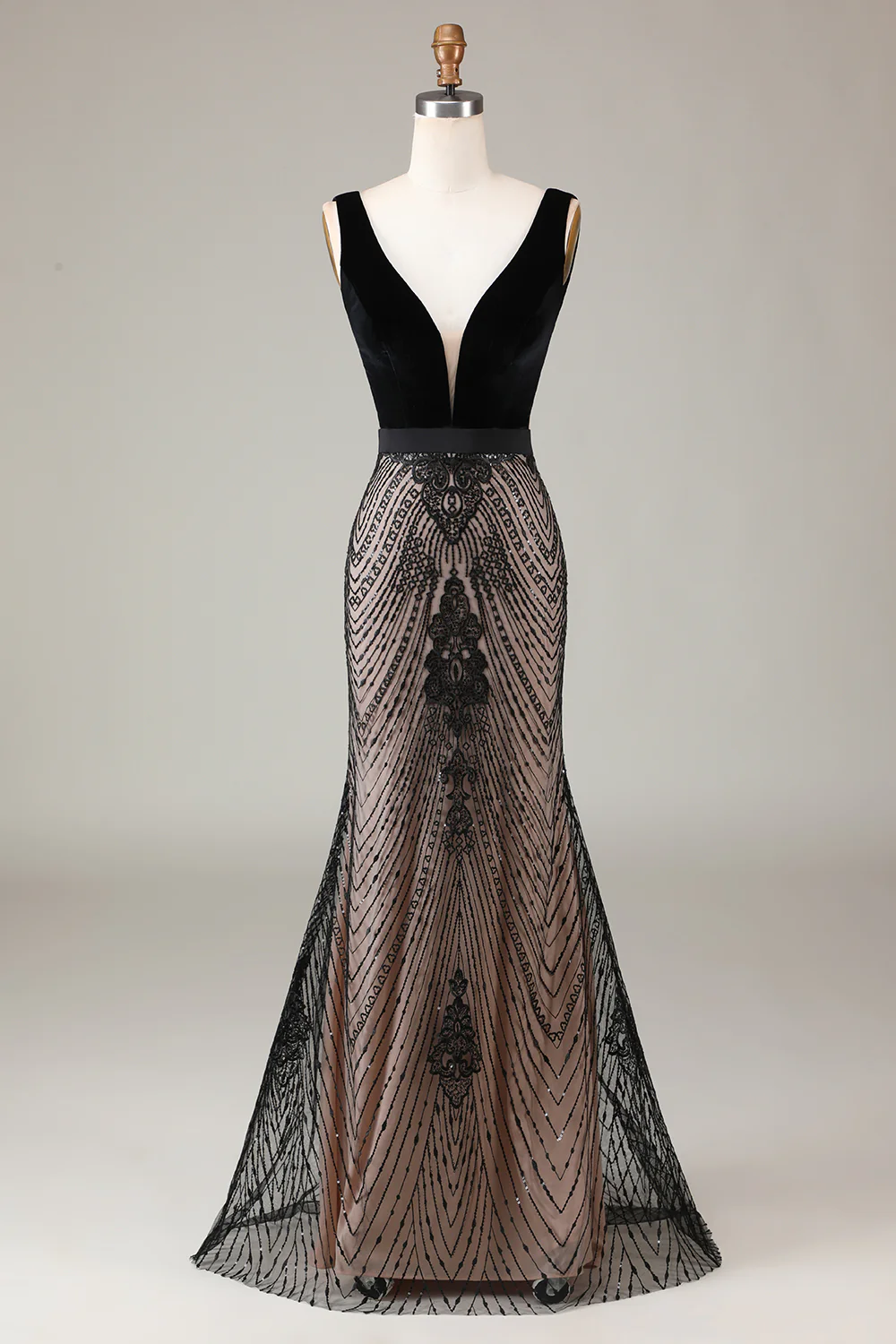 Mermaid Sequins Black Dress - Image 3