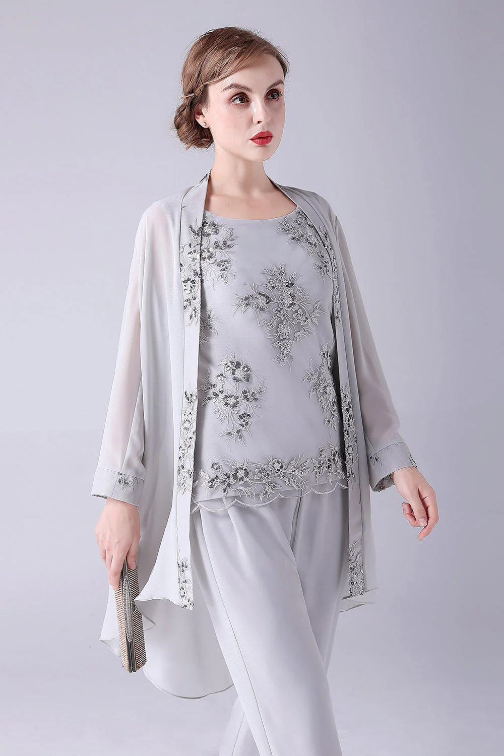 Navy 3 Piece Embroidered Choir Pant Suits - Image 13