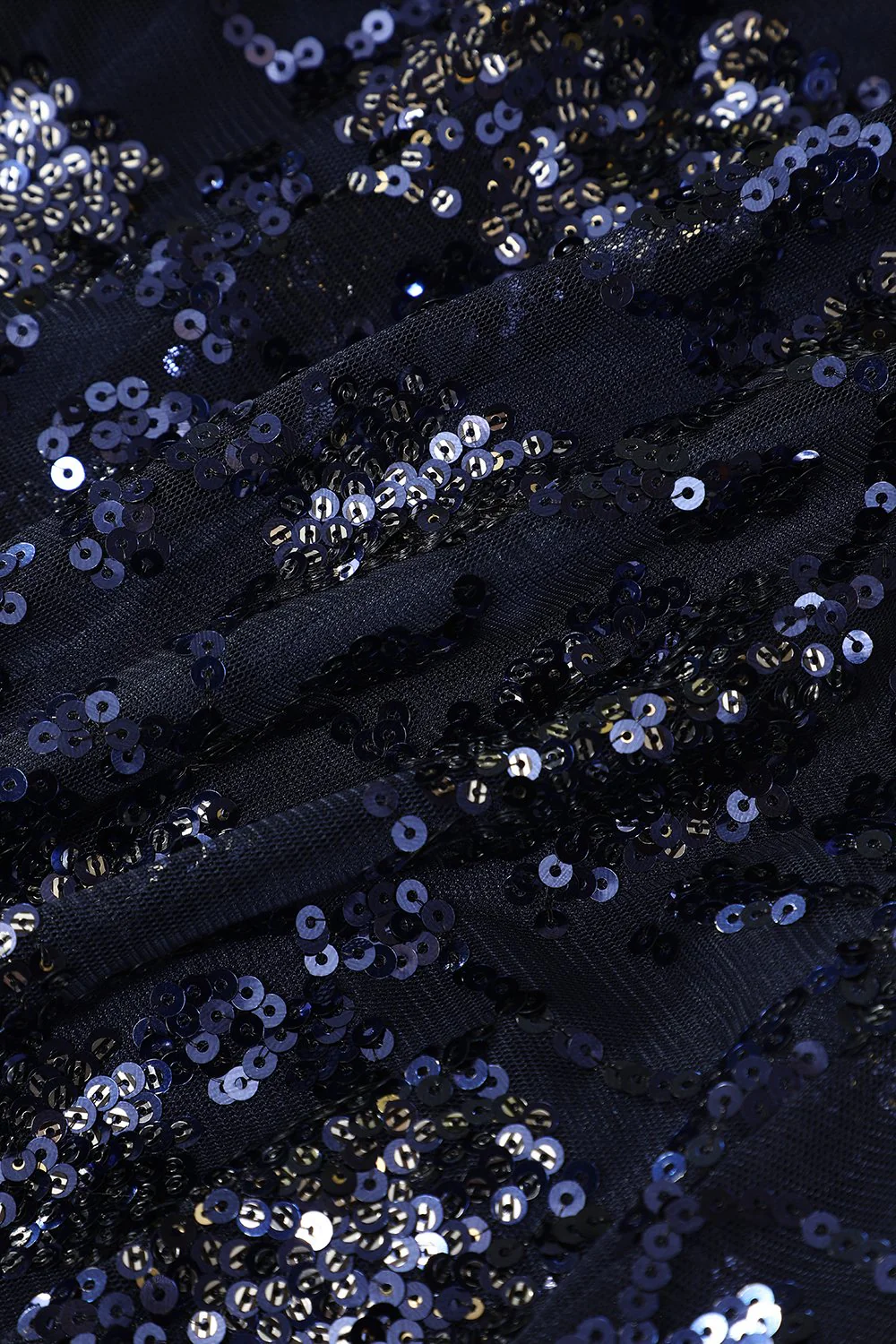 Navy Evening Dress with Beading Sequins - Image 9