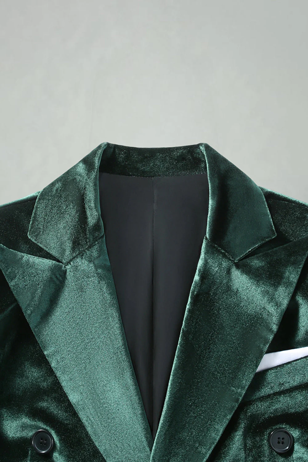 Notched Lapel Velvet Dark Green 2 Pieces Men's Prom Suits - Image 7