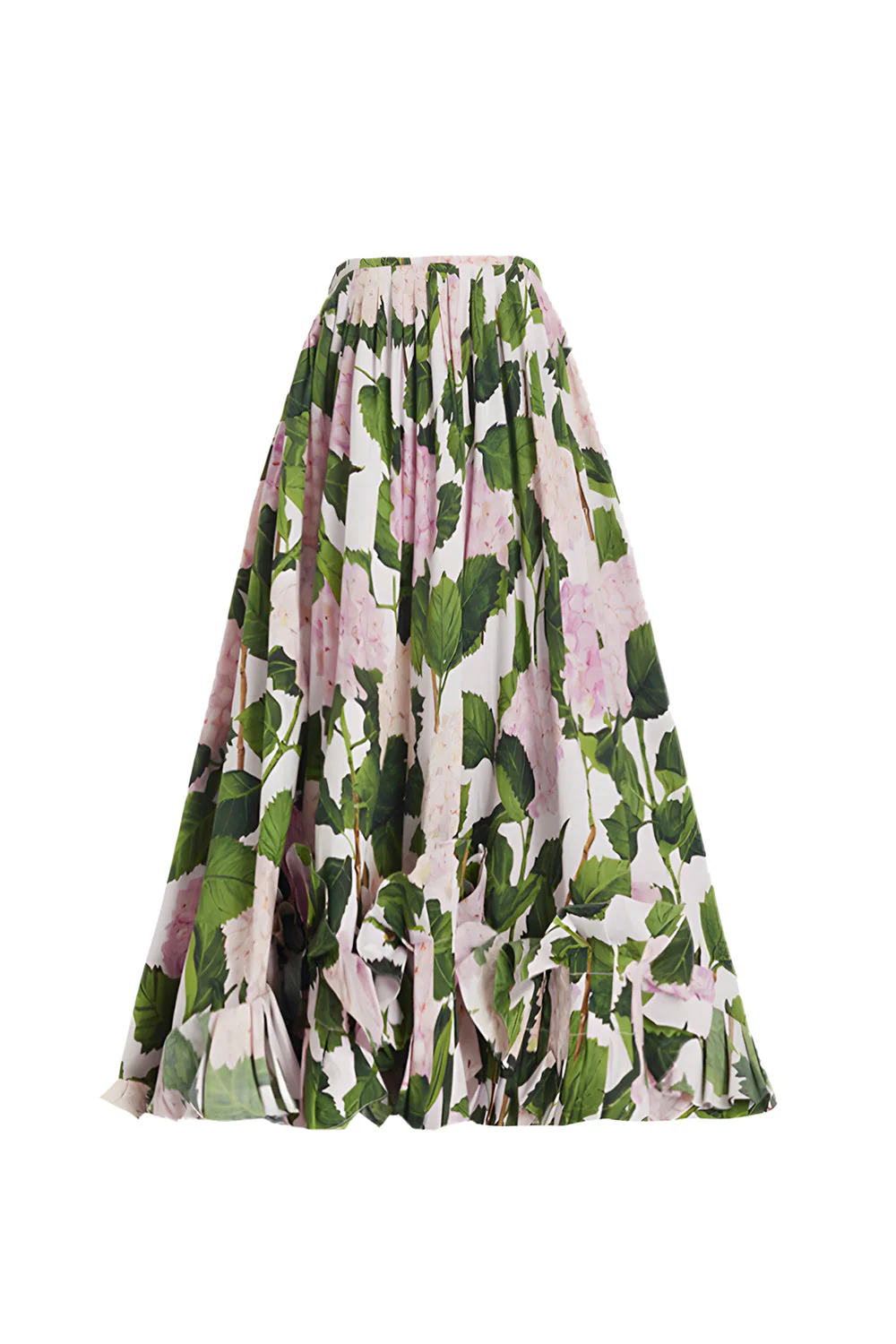 Off The Shoulder 3 Piece Green Pink Floral Ruffled Swimwear with Cover Up - Image 3