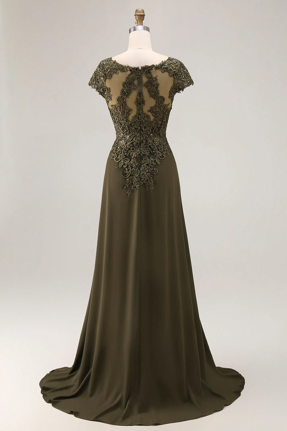 Olive A Line Satin Asymmetrical High Low Mother of the Bride Dress - Image 2