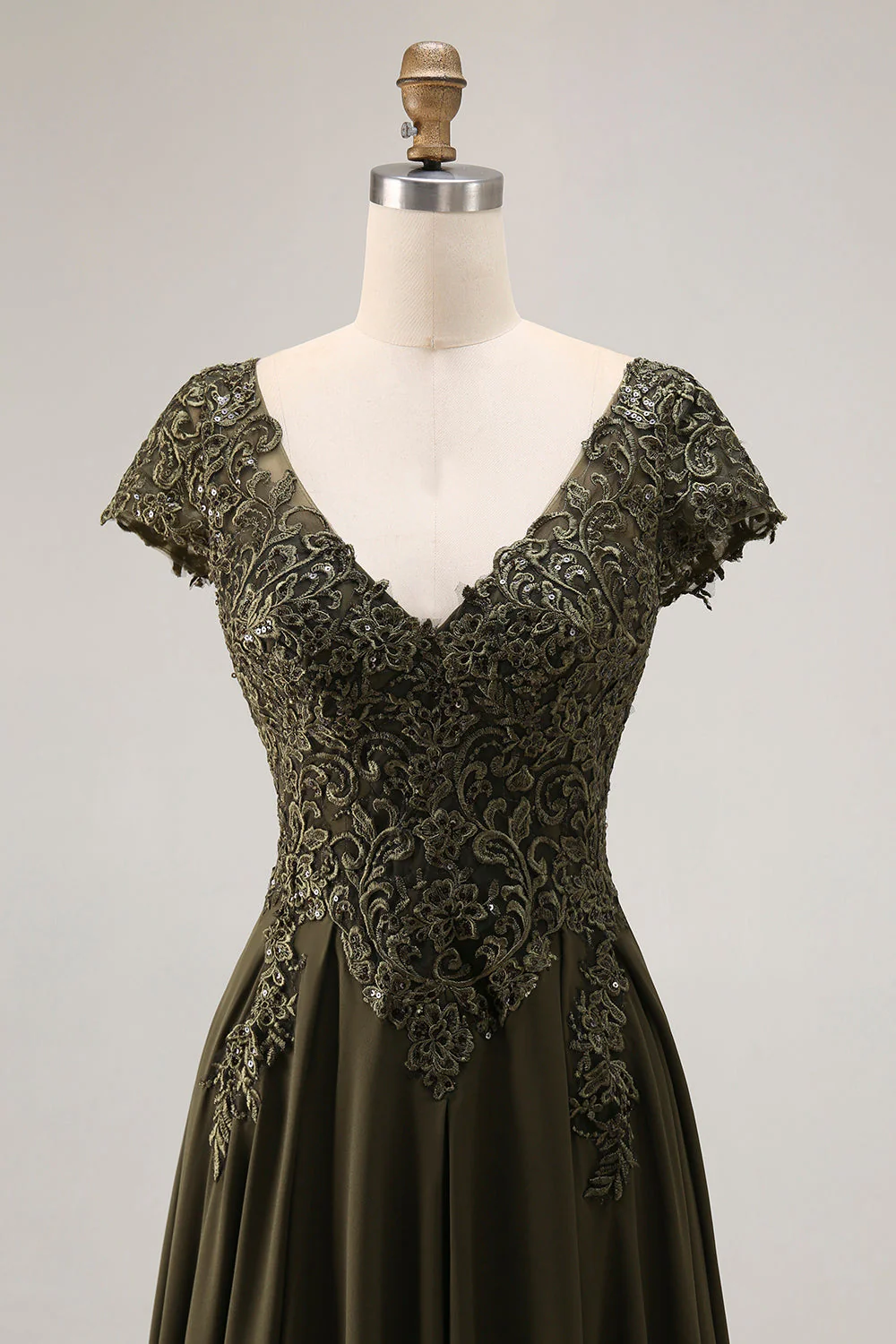 Olive A Line Satin Asymmetrical High Low Mother of the Bride Dress - Image 6