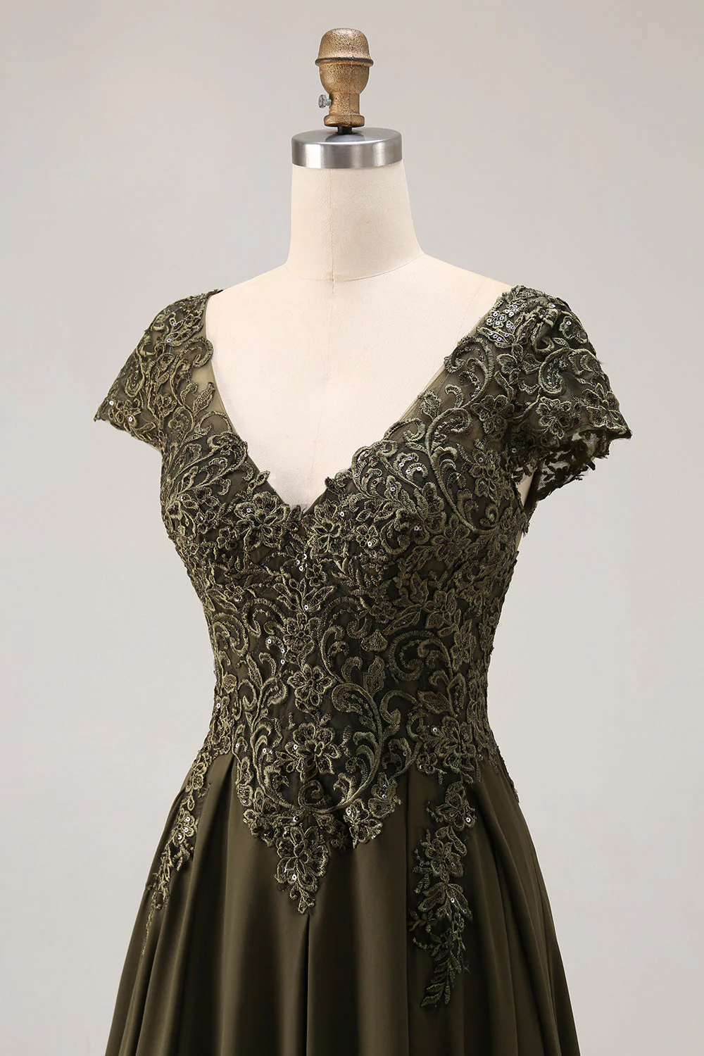 Olive A Line Satin Asymmetrical High Low Mother of the Bride Dress - Image 8