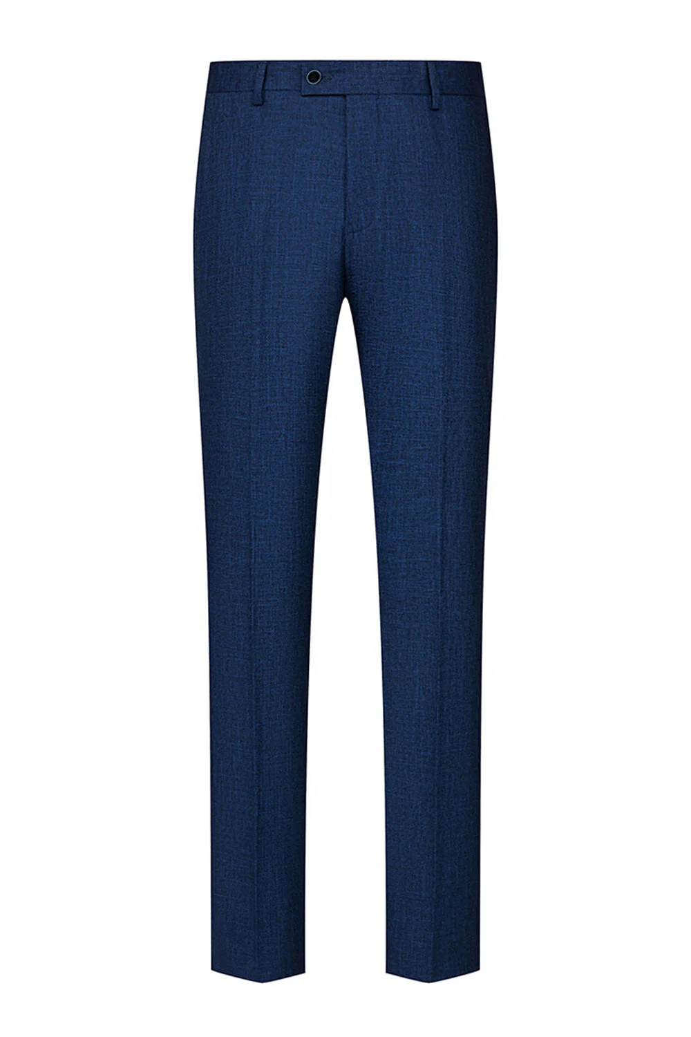 Peacock Blue Peak Lapel One Button 3 Piece Men's Suits - Image 5
