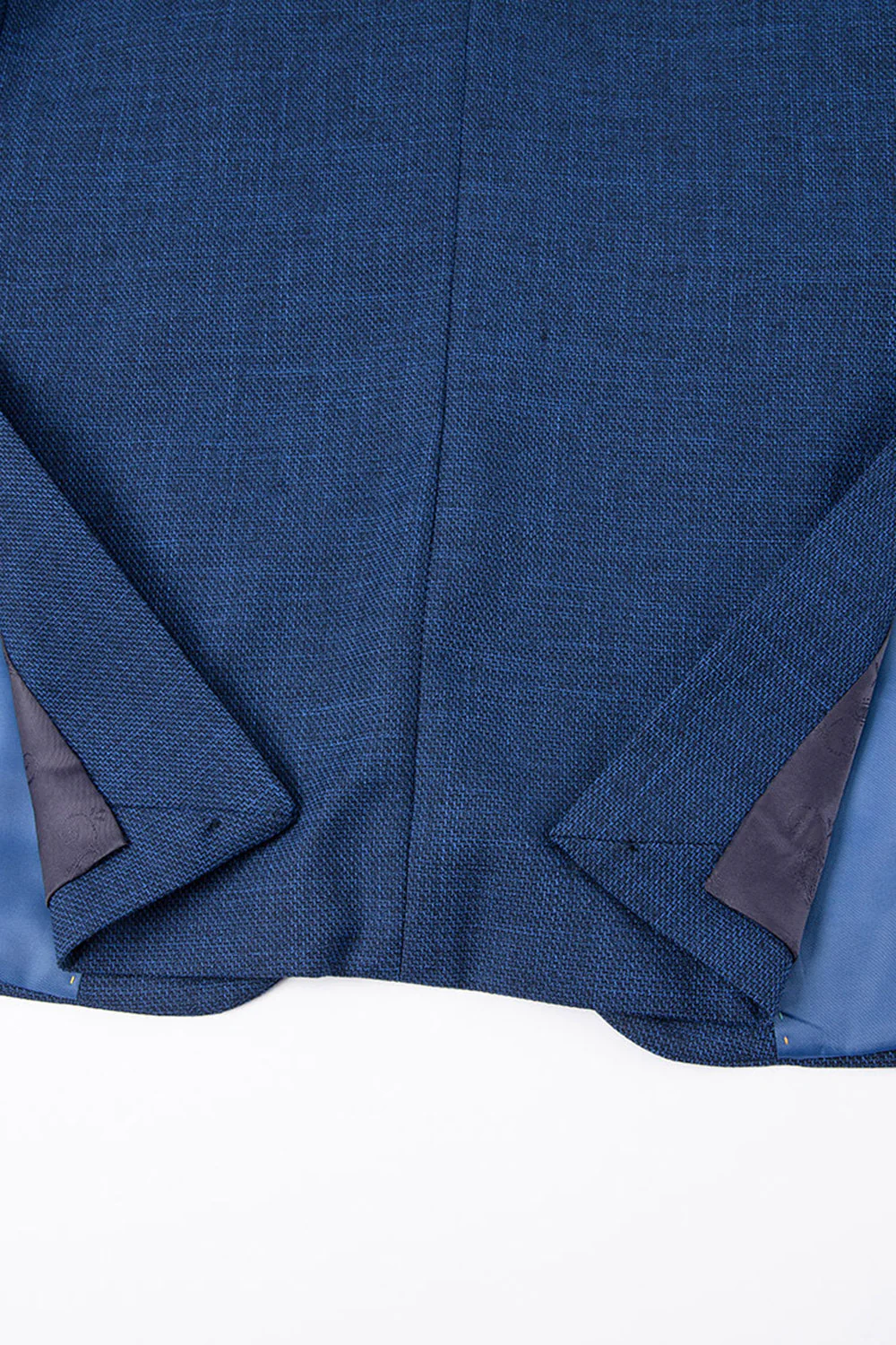 Peacock Blue Peak Lapel One Button 3 Piece Men's Suits - Image 8