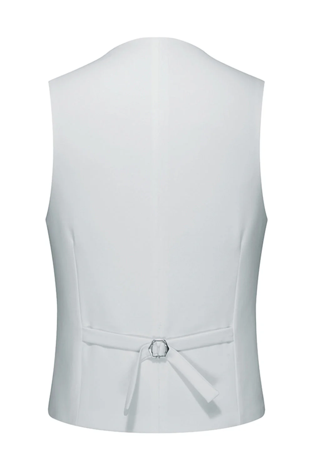 Peak Lapel 3 Piece One Button White Men's Wedding Suits - Image 6