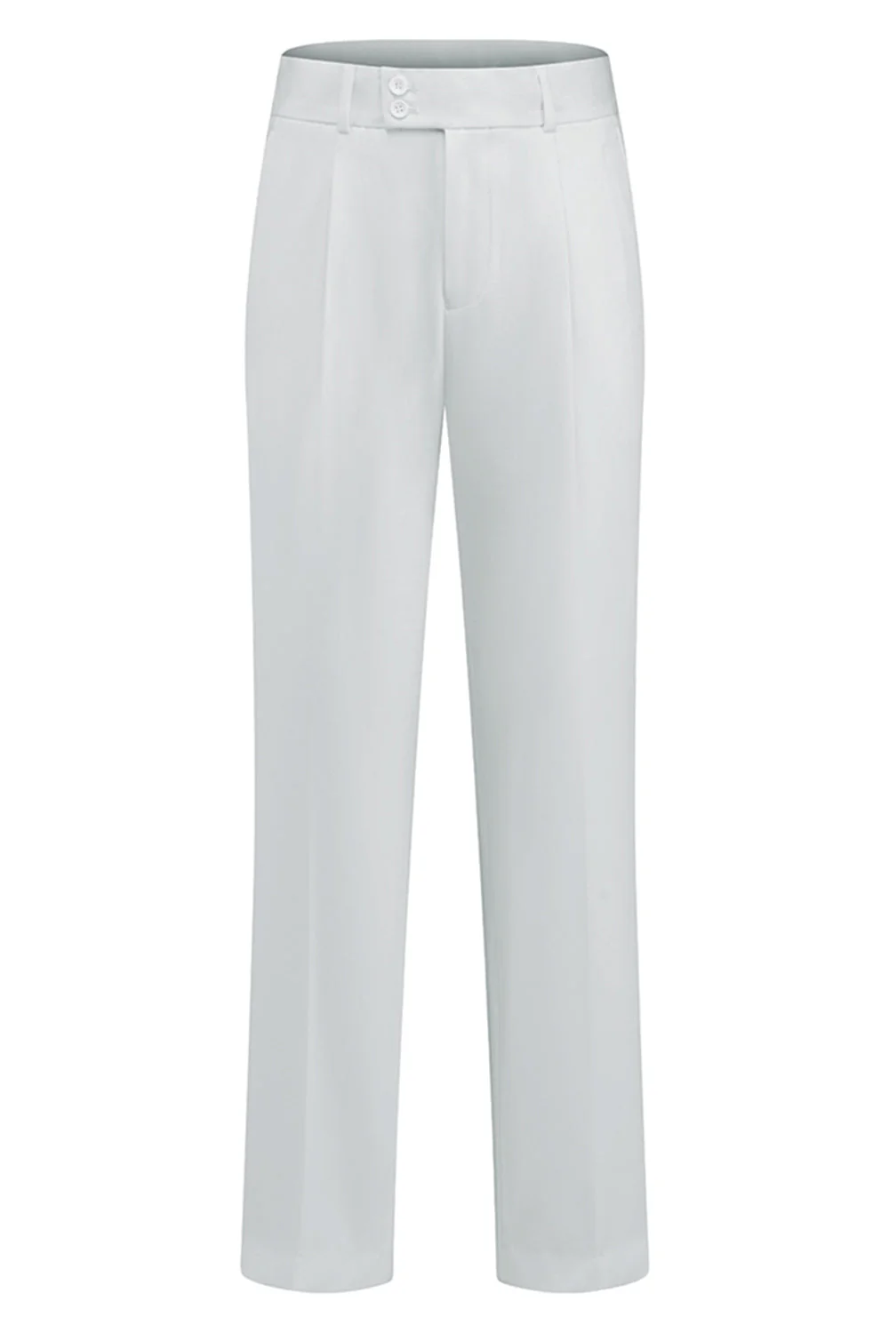 Peak Lapel 3 Piece One Button White Men's Wedding Suits - Image 7