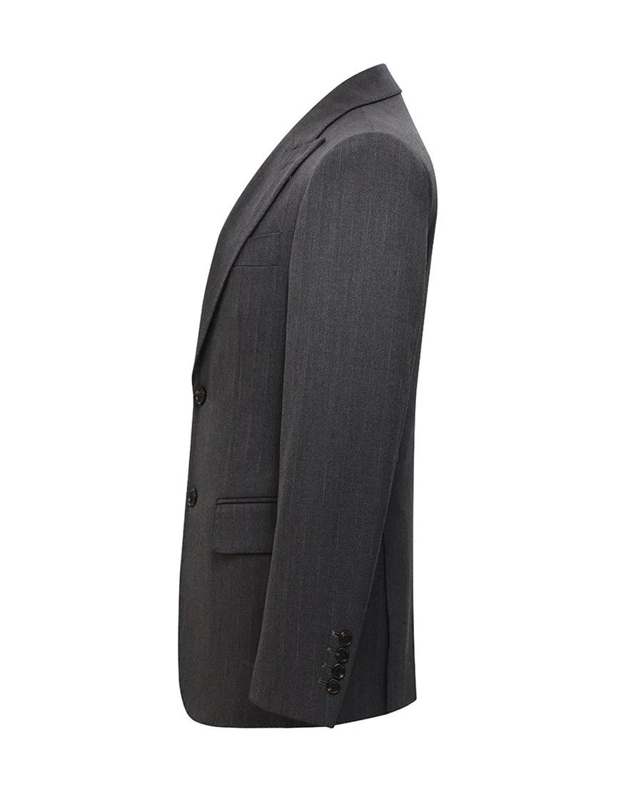 Peak Lapel 3 Piece Single Breasted Coffee Men's Suits - Image 4