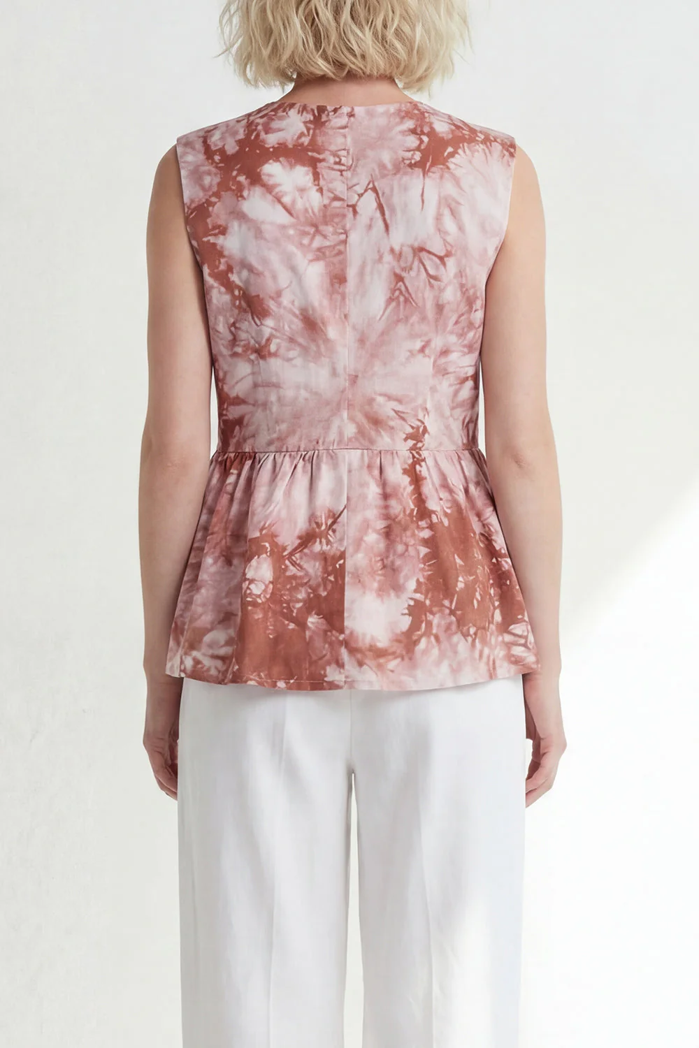 Pink V-Neck One Button 2 Piece Printed Women's Suits - Image 16