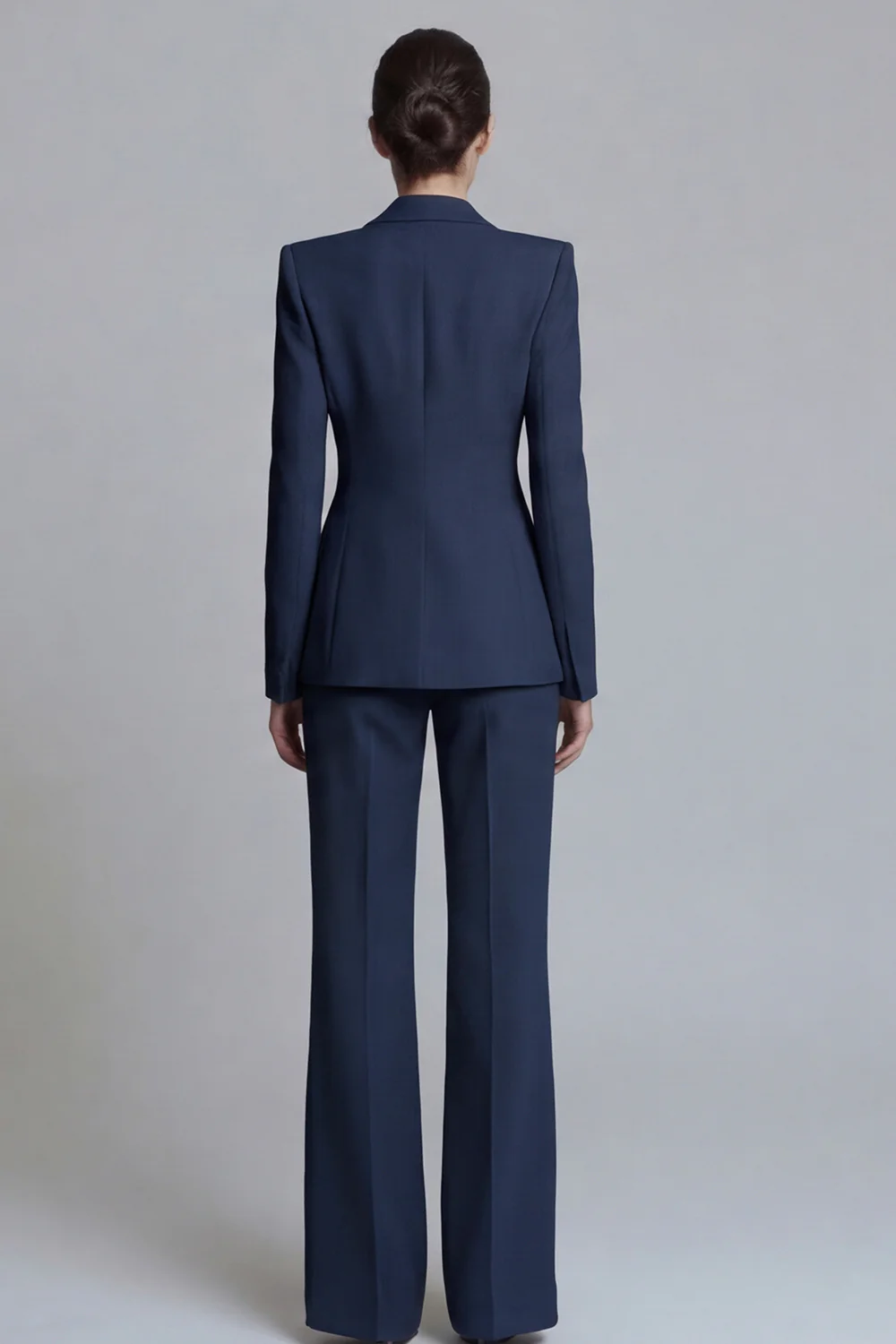 2 Piece Pink Peak Lapel Single Breasted Women's Work Suits - Image 18