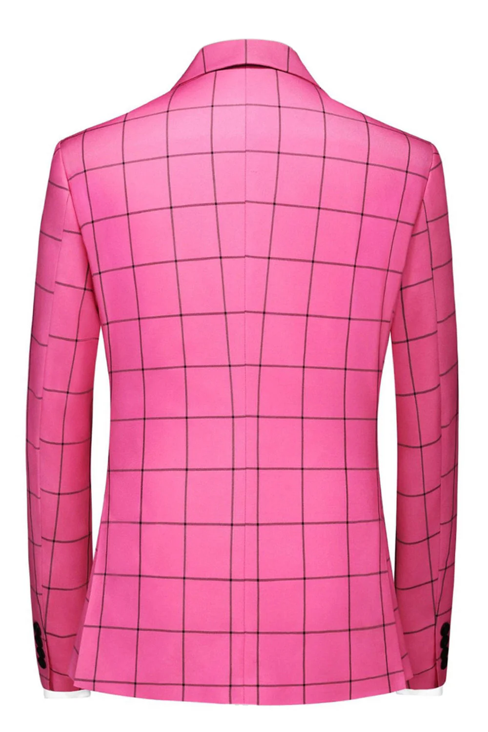 Pink Striped 2 Pieces Peaked lapel Men's Prom Suits - Image 3
