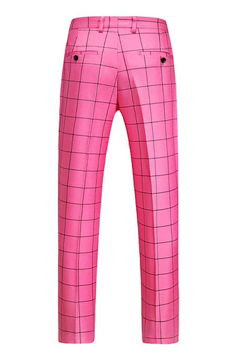 Pink Striped 2 Pieces Peaked lapel Men's Prom Suits - Image 5