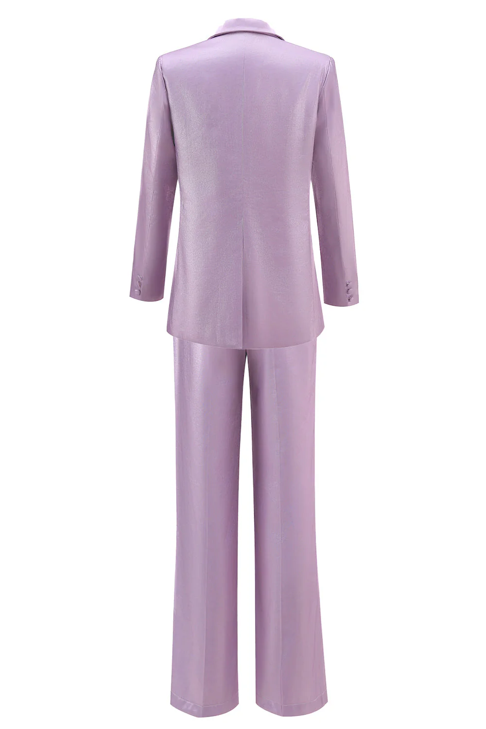 Purple Peak Lapel One Button 2-piece Women Suits - Image 2