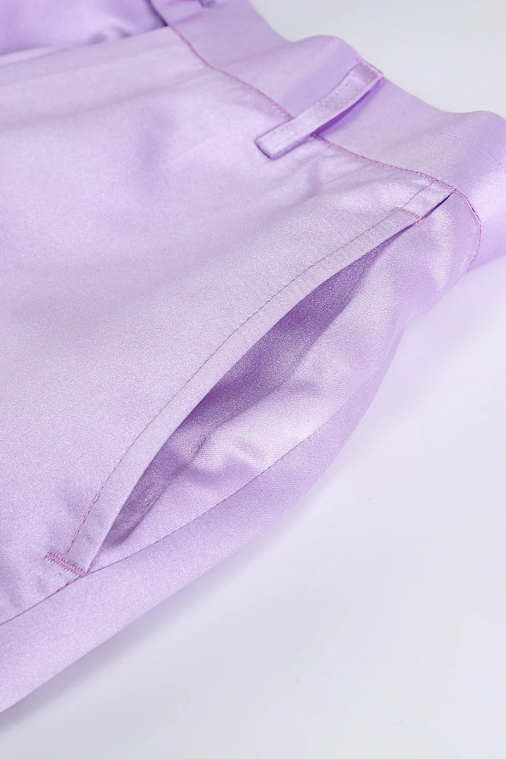 Purple Peak Laple Satin Double Breasted 2 Pieces Women Suits - Image 10