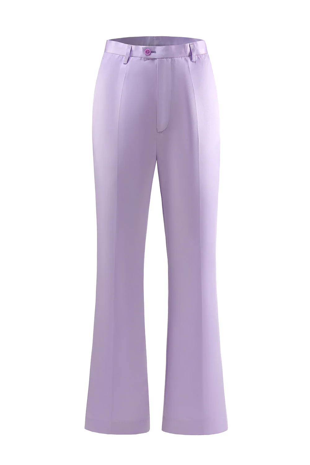 Purple Peak Laple Satin Double Breasted 2 Pieces Women Suits - Image 5