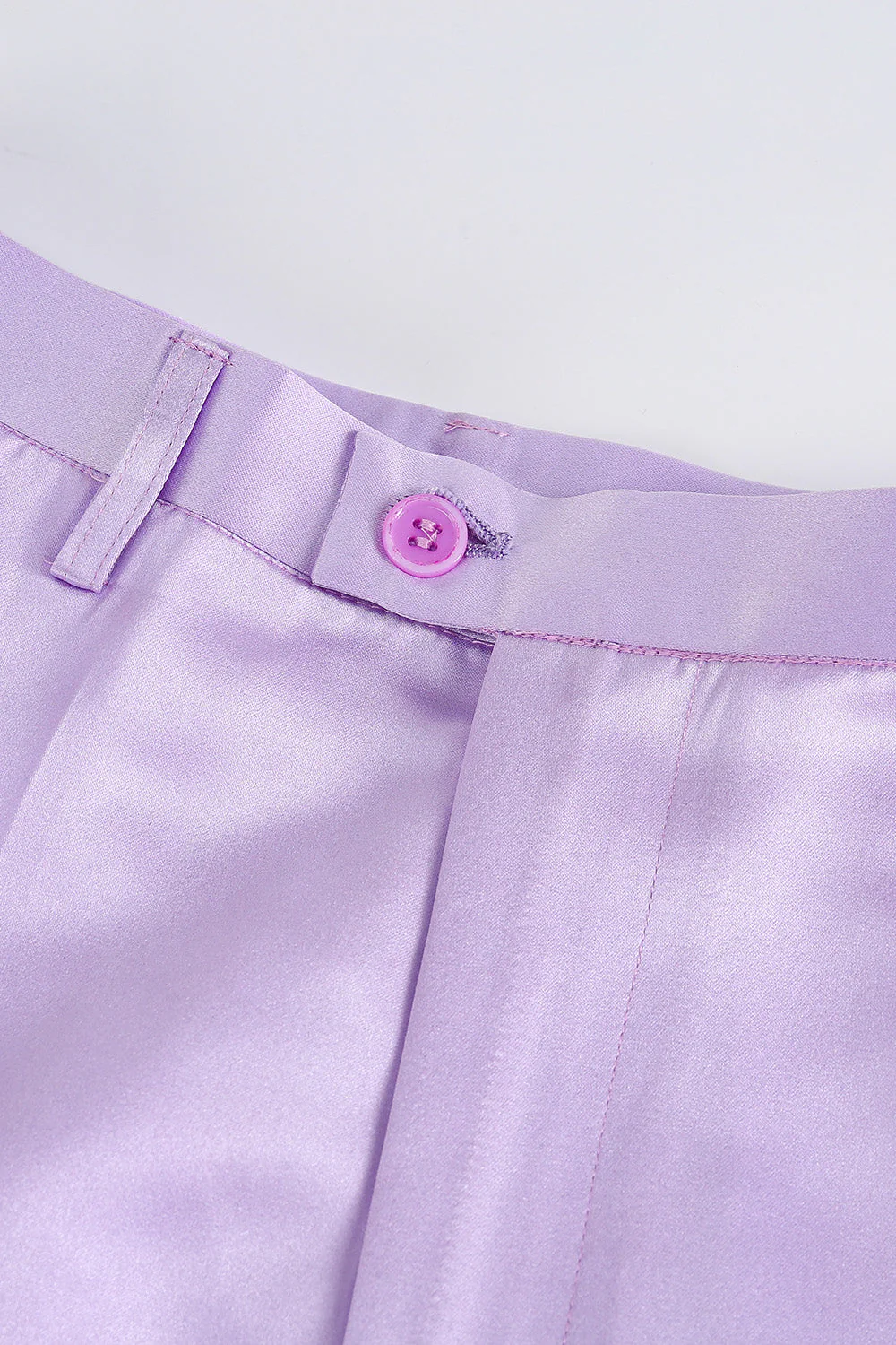 Purple Peak Laple Satin Double Breasted 2 Pieces Women Suits - Image 8