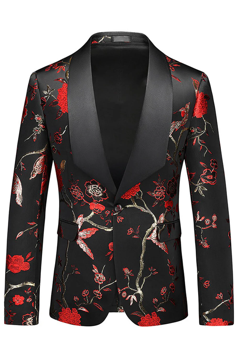 Purple Shawl Lapel Jacquard 3 Piece Men's Prom Suits - Image 13