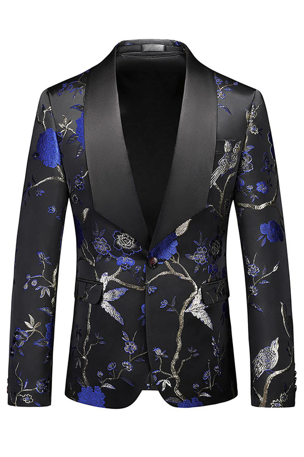 Purple Shawl Lapel Jacquard 3 Piece Men's Prom Suits - Image 18