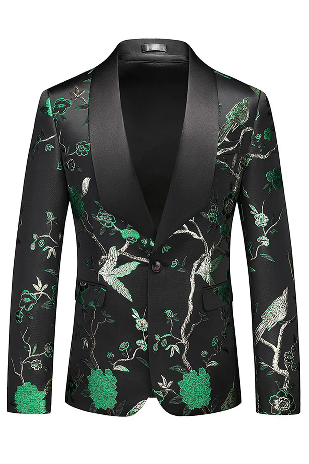 Purple Shawl Lapel Jacquard 3 Piece Men's Prom Suits - Image 8
